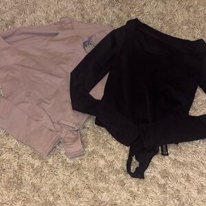 Black and Pink Long Sleeve Tops